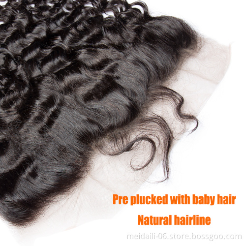 wholesale virgin hair vendors cheap price 13x4 lace frontal closure unprocessed water curly hair lace closure 13x4 closure
